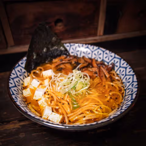 Ramen vegano de curry