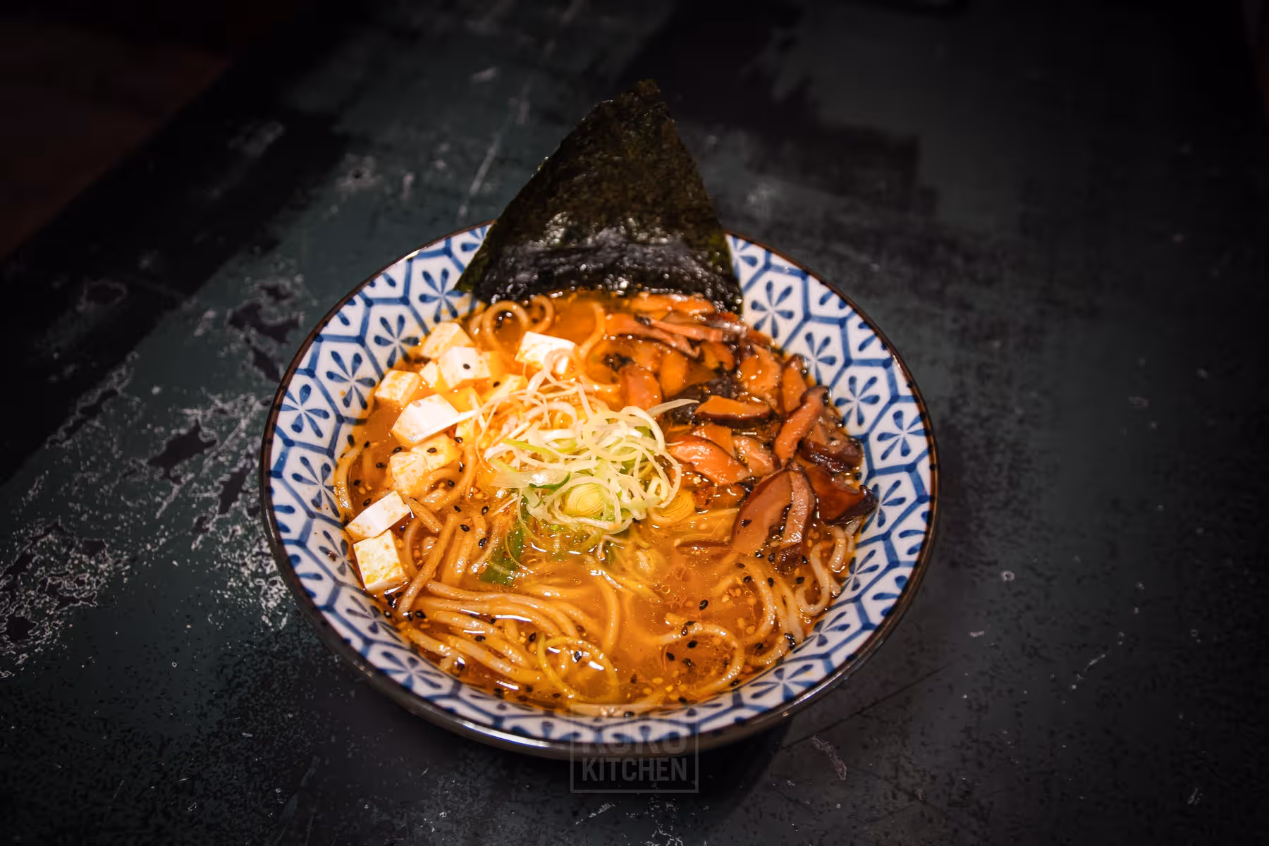Ramen vegano de curry