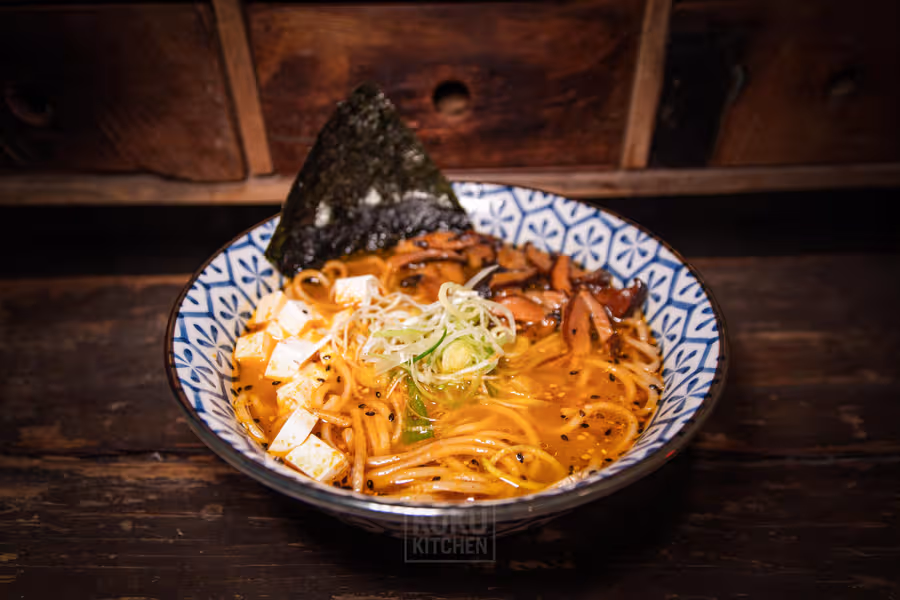 Ramen vegano de curry